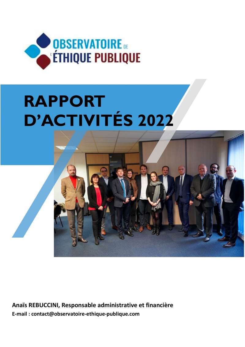 Rapport d'activités 2022